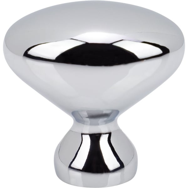 Designperfect 1-1/4 Overall Length Oval Cabinet Knob, Polished Chrome - DPA-B7KPC