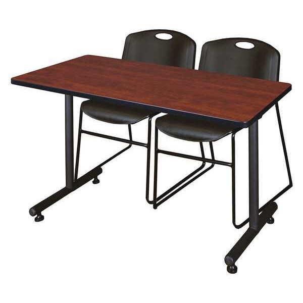 Regency Rectangle Kobe Training Tables, 48 W, 24 L, 29 H, Wood, Metal Top, Cherry - MKTRCT4824CH