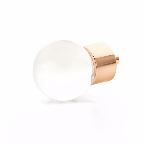 Schaub City Lights Globe Glass Knob Polished Rose Gold Finish - 59-PRG