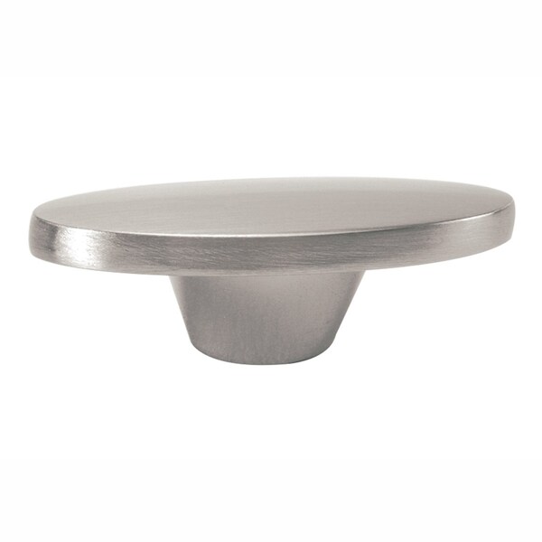 Hickory Hardware Luna Collection Knob Oval 1-5/8 Inch x 15/16 Inch Satin Nickel Finish - P3446-SN
