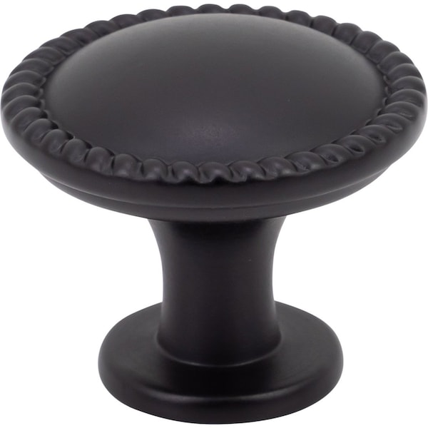 Designperfect 1-1/4 Diameter Round Cabinet Knob, Matte/Flat Black - DPA-R11KBLK