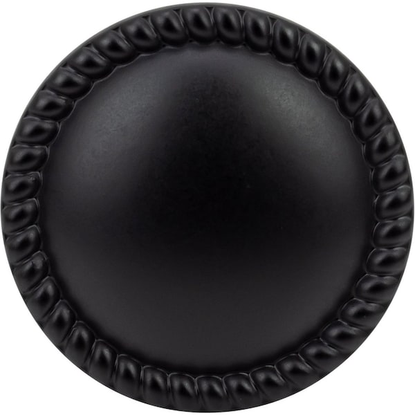 Designperfect 1-1/4 Diameter Round Cabinet Knob, Matte/Flat Black - DPA-R11KBLK