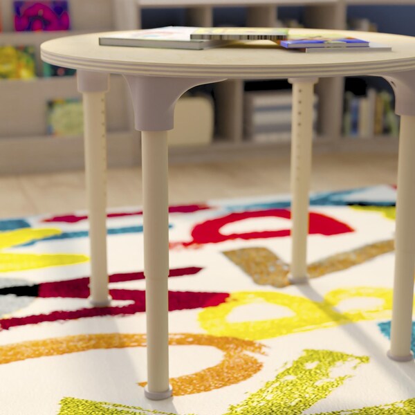 Flash Furniture 33 in W, 33 in L, 23 in H, Beechwood, Birch Plywood, Steel, Beech - MK-ME088021-GG