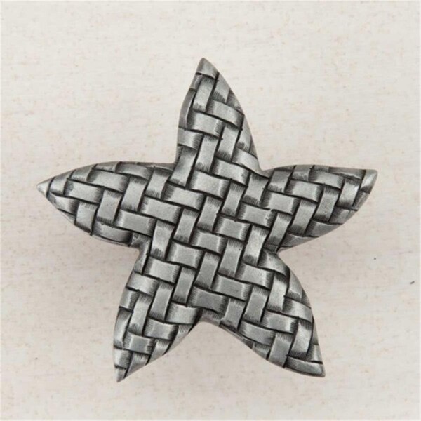 Acorn Mfg Artisan Collection Woven Star Knob, Antique Pewter - DP9PP