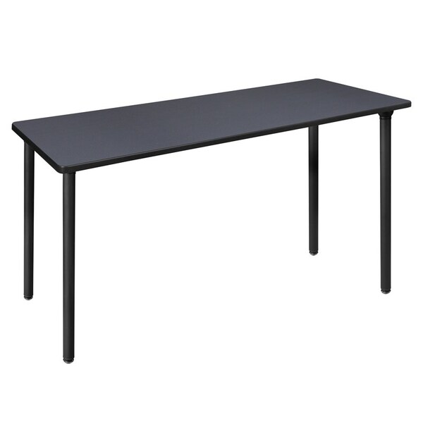 Regency Kee Folding Tables, 60 W, 24 L, 29 H, Wood, Metal Top, Grey - MTF6024GYBK
