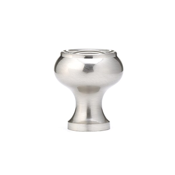 Richelieu 1 3/16 in (30 mm) Brushed Nickel Traditional Metal Cabinet Knob - BP5120530195