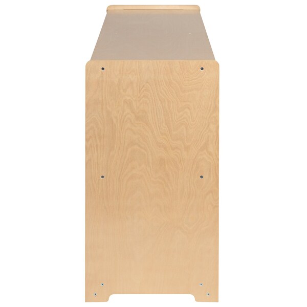 Flash Furniture Wooden 2 Section School Classroom Storage Cabinet - MK-STRG007-GG
