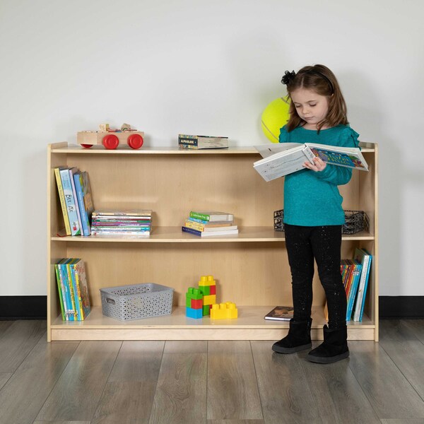 Flash Furniture Wooden 2 Section School Classroom Storage Cabinet - MK-STRG007-GG