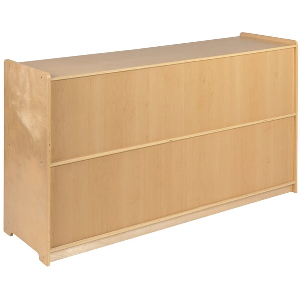 Flash Furniture Wooden 2 Section School Classroom Storage Cabinet - MK-STRG007-GG