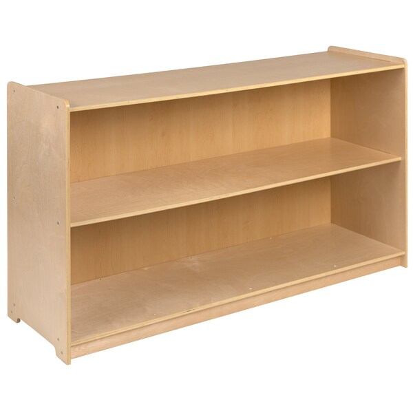 Flash Furniture Wooden 2 Section School Classroom Storage Cabinet - MK-STRG007-GG