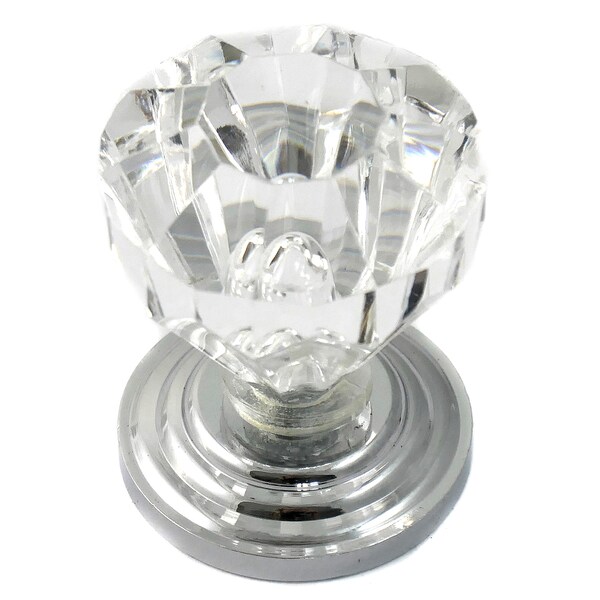 Laurey 1" Acrystal Knob, Acrylic w/ Polished Chrome Base - 82026