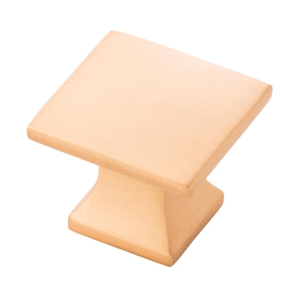 Belwith Products Belwith 1.25 in. Square Knob, Brushed Gold Brass - BWP3028 BGB