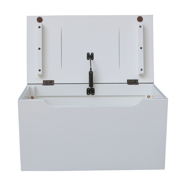 International Concepts Rectangle Storage Box, 22 in W, 12 in L, 12 in H, Wood, White - TC08-922