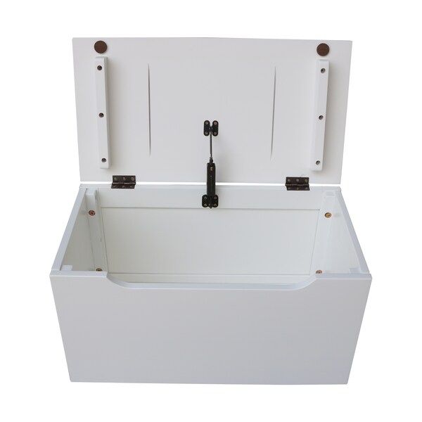 International Concepts Rectangle Storage Box, 22 in W, 12 in L, 12 in H, Wood, White - TC08-922