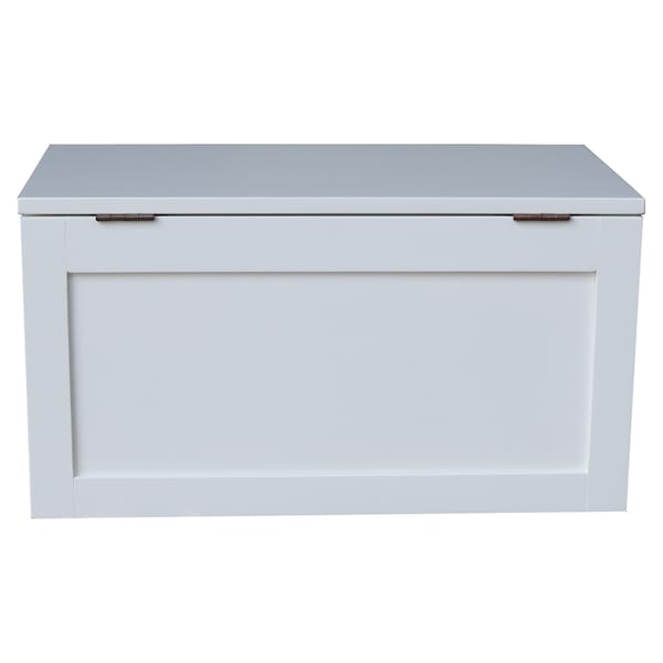 International Concepts Rectangle Storage Box, 22 in W, 12 in L, 12 in H, Wood, White - TC08-922