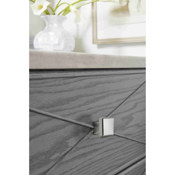 Amerock Blackrock 1-1/2 inch 38mm Length Polished Nickel Cabinet Knob - 2000604