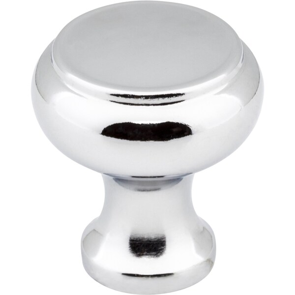 Elements By Hardware Resources 1-3/16" Diameter Polished Chrome Button Westbury Cabinet Knob - 3898PC