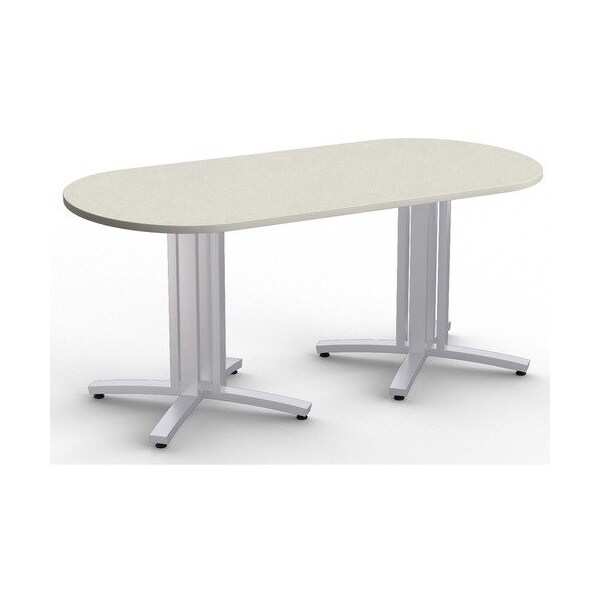Special-T Table, Racetrack, 36inWx72inLx29inH, Crisp Linen - SCTS4XCTR3672CL