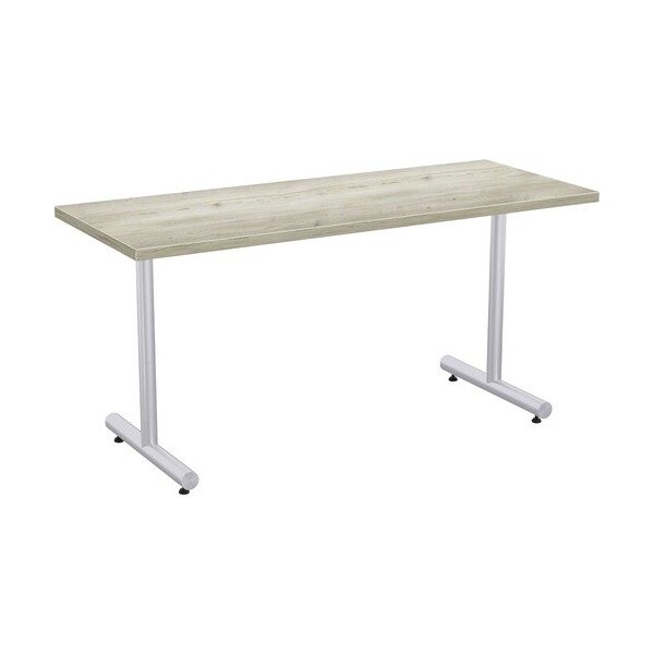 Special-T Table, Metallic Sand Base, 24inWx60inLx29inH, Aged Driftwood - SCTKING2460SAD