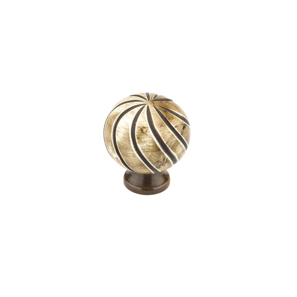 Richelieu 1 3/8 in (35 mm) Almond, Chocolate Eclectic Cabinet Knob - BP6626334060