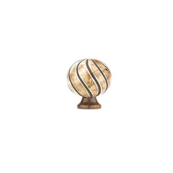 Richelieu 1 3/8 in (35 mm) Almond, Chocolate Eclectic Cabinet Knob - BP6626334060