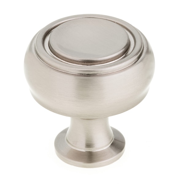 Richelieu 1 5/16 in (33 mm) Brushed Nickel Contemporary Cabinet Knob - BP872233195