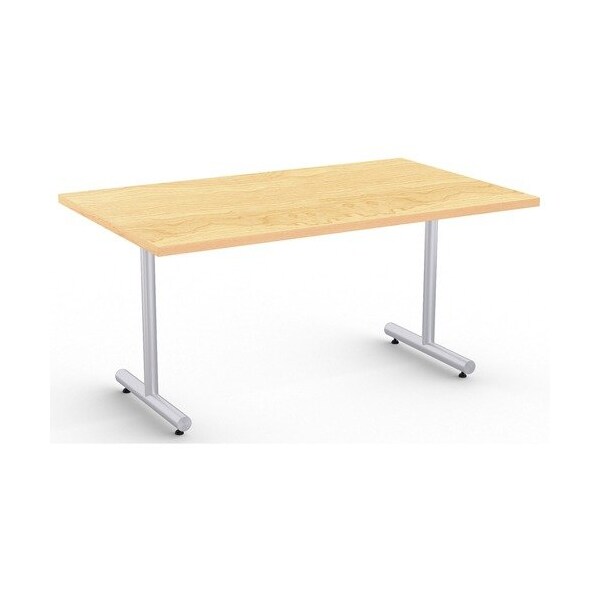 Special-T Table, Metallic Sand Base, 30inWx60inLx29inH, Crema Maple - SCTKING3060SCM