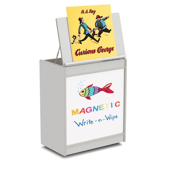 Jonti-Craft Rainbow Accents Big Book Easel, Magnetic Write-n-Wipe, Gray - 0543JCMG000