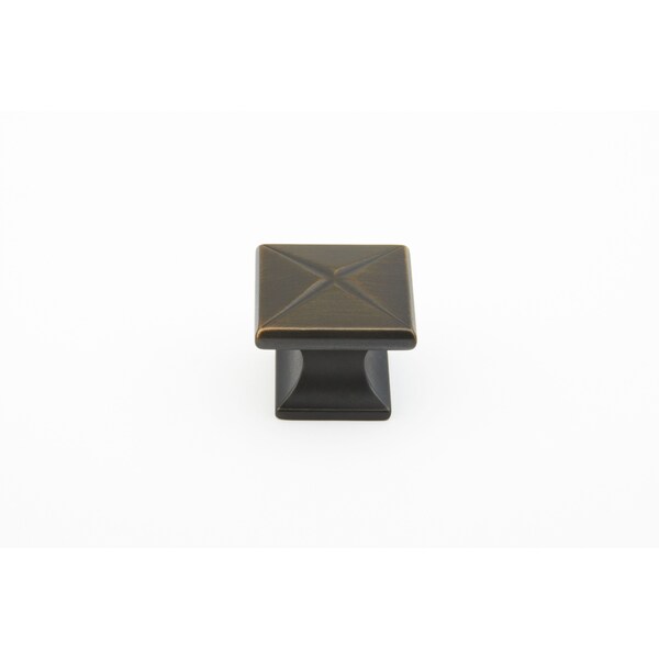 Schaub 1-3/8in Northport Square Cabinet Knob Ancient Bronze Finish - 215-ABZ