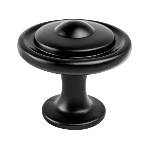 Berenson Traditional Advantage Three Matte Black Button Knob - 9170-1055-P