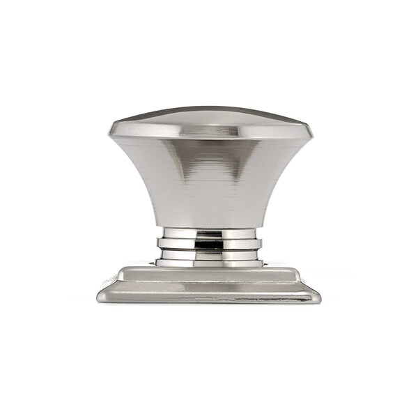 Richelieu 1 1/4 in. X 1 1/4 in. (32 mm x 32 mm) Brushed Nickel Traditional Metal Cabinet Knob - BP46702195