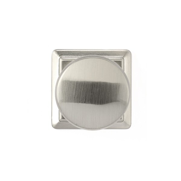 Richelieu 1 1/4 in. X 1 1/4 in. (32 mm x 32 mm) Brushed Nickel Traditional Metal Cabinet Knob - BP46702195