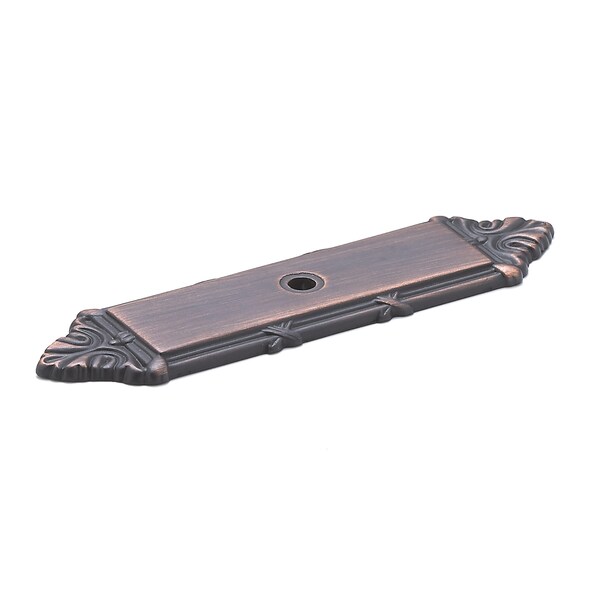 Richelieu 4 3/16 in (106 mm) x 1 3/32 in (27.5 mm) Brushed Oil-Rubbed Bronze Traditional Backplate for Knob - BP82908BORB