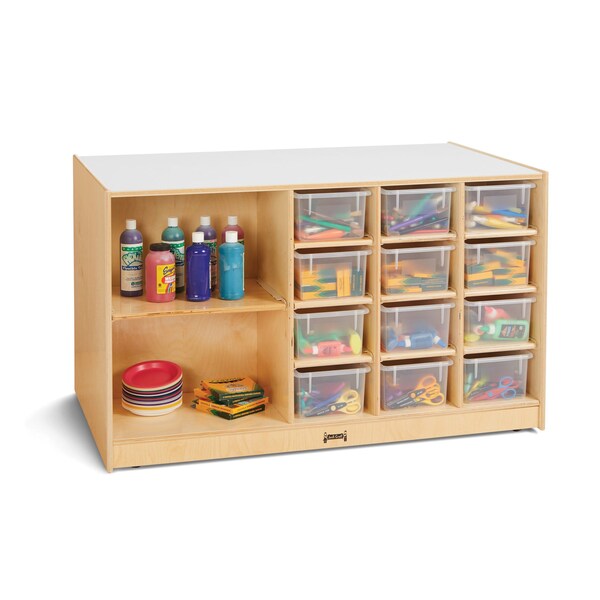 Jonti-Craft Mobile Storage Island, with Clear Trays - 04400JC