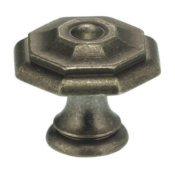Omnia Octagonal Cabinet Knob Vintage Iron 1-3/16" - 9145/30.VI