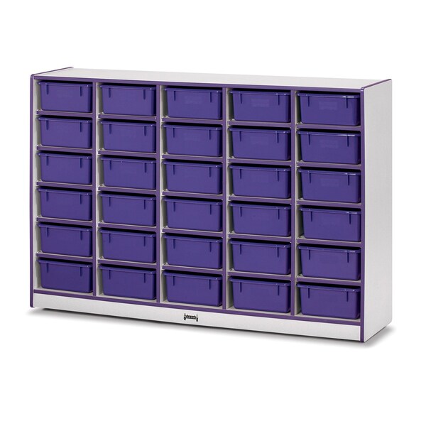 Jonti-Craft Rainbow Accents 30 Tub Mobile Storage, with Tubs, Purple - 4031JCWW004