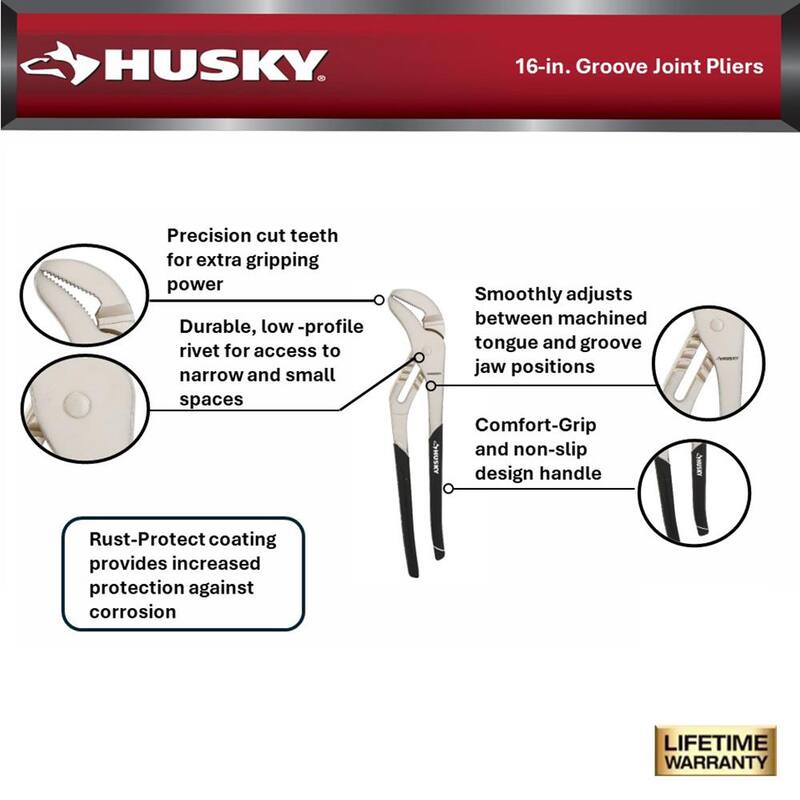 Prensadores de ranuras Husky de 16 pulgadas - 90938