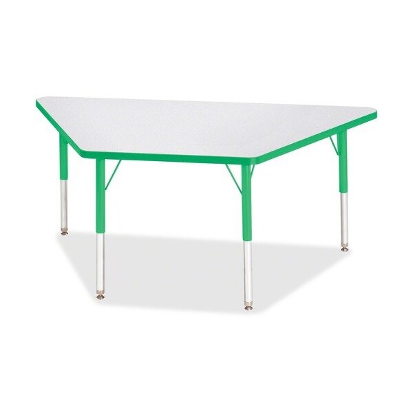 Jonti-Craft TABLE, TRAPEZOID, 30X60, GY/GN - JNT6443JCE119