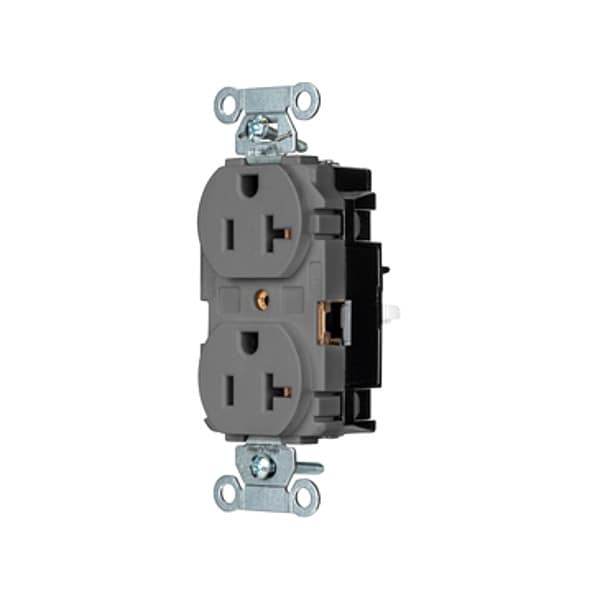 Hubbell Receptacle, 1 hp, 125V AC, NEMA 5-20R - 5352STGY