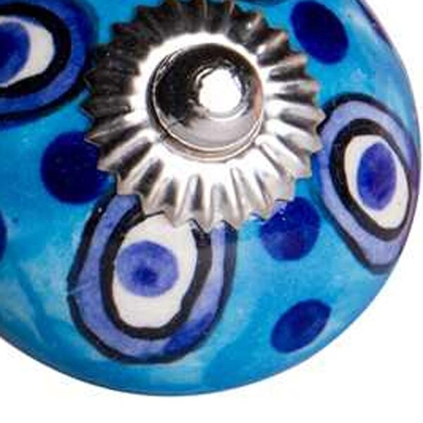 Homeroots Multi Color Ceramic & Metal Knob; 1.5 x 1.5 x 1.5 in. - Pack of 8 - 358118