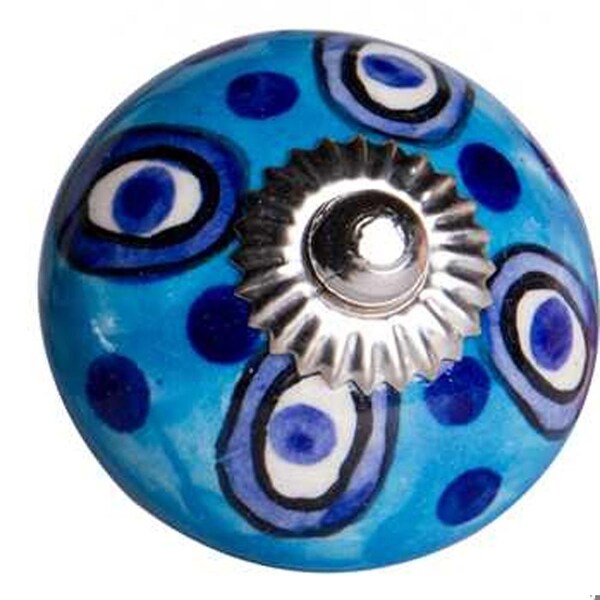 Homeroots Multi Color Ceramic & Metal Knob; 1.5 x 1.5 x 1.5 in. - Pack of 8 - 358118