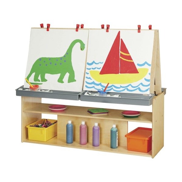 Jonti-Craft Art Center, w/Storage, 4-Station, 48-1/2inx23-1/2inx42in, Baltic - JNT7093YT