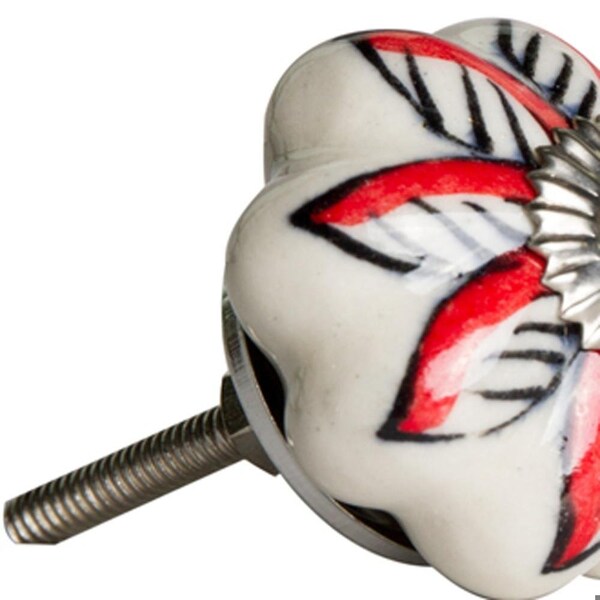Homeroots Multi Color Ceramic & Metal Knob; 1.5 x 1.5 x 1.5 in. - Pack of 8 - 358116