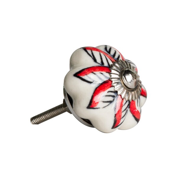Homeroots Multi Color Ceramic & Metal Knob; 1.5 x 1.5 x 1.5 in. - Pack of 8 - 358116