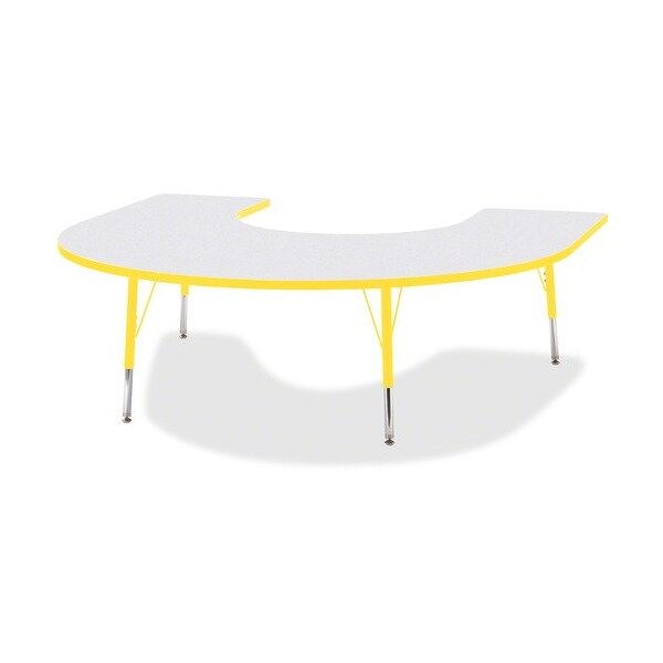 Jonti-Craft TABLE, HORSESHOE, 60X66, GY/YW - JNT6445JCE007