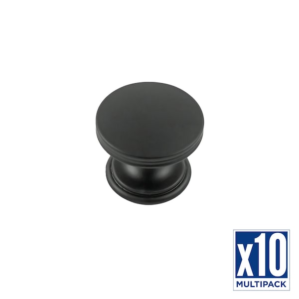 Hickory Hardware Knob 1-3/8 Inch Diameter, 10PK - P2142-MB-10B