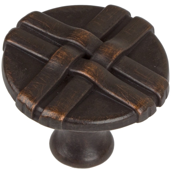 Gliderite Hardware 1-1/4 in. Oil Rubbed Bronze Weaved Cabinet Knob, 10PK - 5416-ORB-10