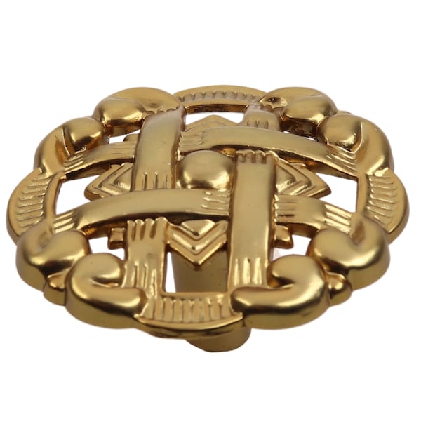 Gliderite Hardware 1-3/8 in. Brass Gold Celtic Cabinet Knob, 10PK - 5745-BG-10