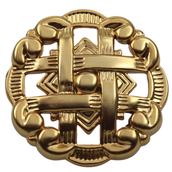 Gliderite Hardware 1-3/8 in. Brass Gold Celtic Cabinet Knob, 10PK - 5745-BG-10