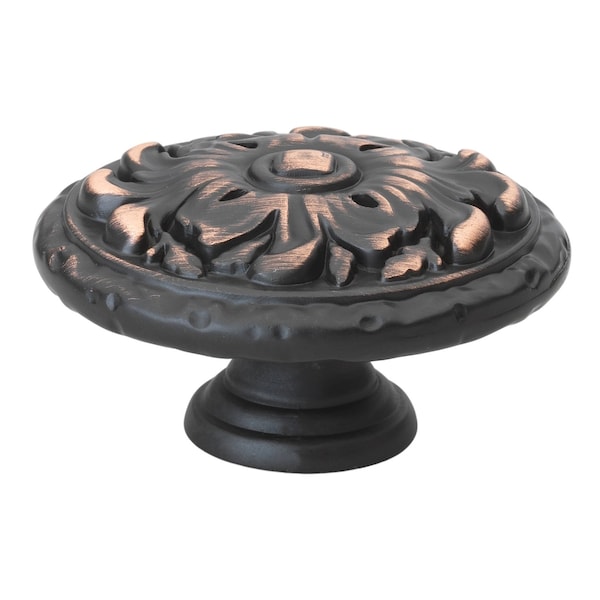 Gliderite Hardware 2 in. Oil Rubbed Bronze Ornate Oval Cabinet Knob, 25PK - 5710-ORB-25